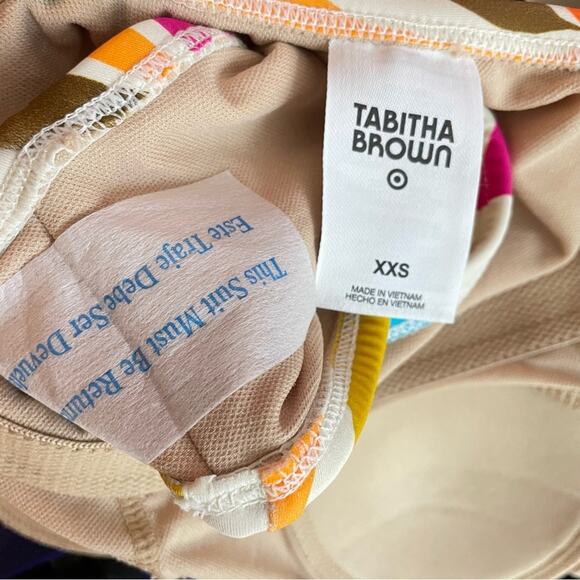 Tabitha Brown x Target Colorful Tropical One Piece Swimsuit Bathing suit XXS new - Picture 12 of 13